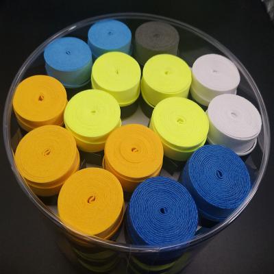 China Polyurethane and Antibacterial Non-Woven Fabric Quality Tennis Overgrip Blend Dry Feeling Absorbent Color 60pcs for sale