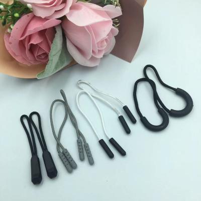 China Direct custom made PVC zipper pull cord from no. 5 of nickel free factory injection pull tail rope for sale