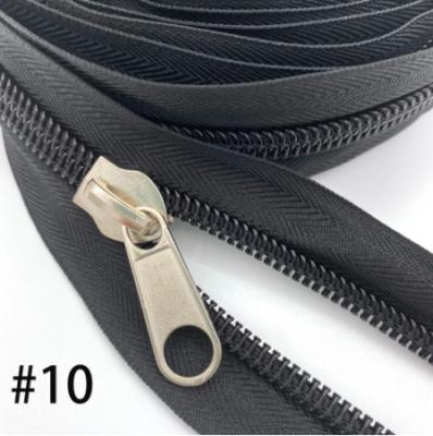 China Durable Nylon Zipper 10# Long Chain 200 Yard / Roll, Sewing Bags, Tents, Luggage Bags And Other Supplies for sale