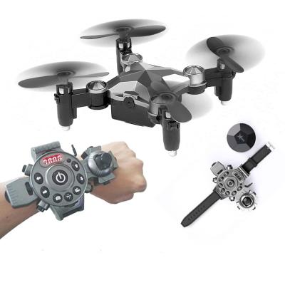 China Foldable Drone/Watch Style/LED Lights/2.4G Mini Foldable Watch Drone DH800 Quadcopter Aircraft Design RC Wristwatch With Camera For Kids for sale