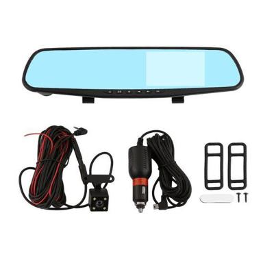 China Wholesale Car Camera Digital Video Recorder Dvr Rearview Mirror Cycle Recording Dual 4.3 Inch Car Black Box for sale