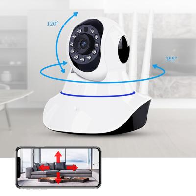 China NIGHT VISION 2021 Night Vision 360 Degree Three Atenna Camera Smart Home P2P Wifi Cam HD 2MP 720P 1080P Wireless IP CCTV Cameras for sale