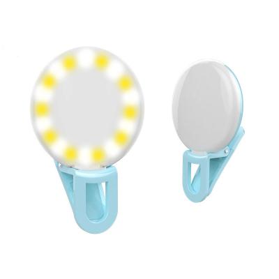 China Cheap Portable Mini Rechargeable Cell Phone LED Clip Selfie Photographic Circle Ring Light Beauty Shine Sufficiency Light Portable for sale