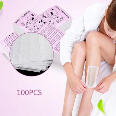 China DEEP CLEANSING Wax Paper Rolls Body Hair Removal 100pcs/bag Hair Cloth Remover Wax Nonwoven Paper Hair Removal Strip Epilator for sale