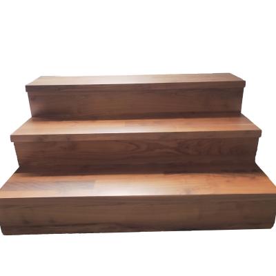 China Modern Professional Used Indoor WALNUT Solid Wood Treads Stairs Steps for sale