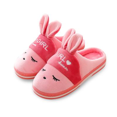 China Fashion\comfortable flat indoor home slippers\durable\breathable\lighted winter plush rabbit sewing animal furry warm slipper en venta