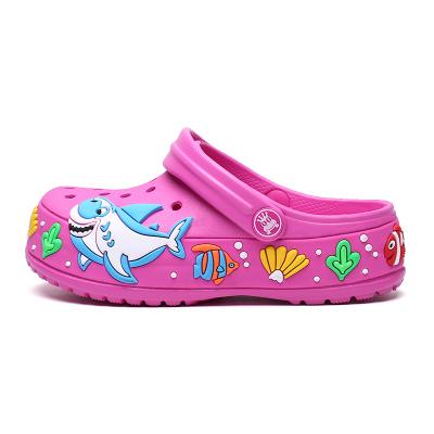 China Wholesale EVA Waterproof Garden Shoes Sandals Hole Clogs Funny Lovely Shoes Beach Child Slippers zu verkaufen