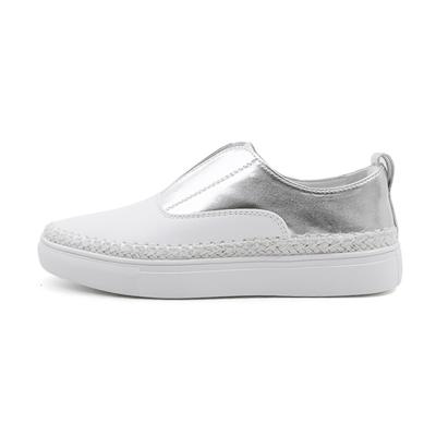 중국 2019 Anti-odor Female Branded For First Copy School Girl White Flat Casual Women Ladies Wedges Genuine Leather Stylish Shoe 판매용