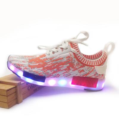 中国 2017 New Sports Couple Shoe Design Radiation LED Light Lace Up Shoes 販売のため