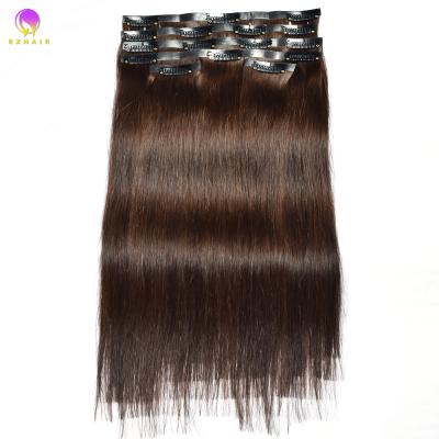 China Straight Blonde Straight Hair 2# Clip In Real Hair Extensions Wholesale for sale