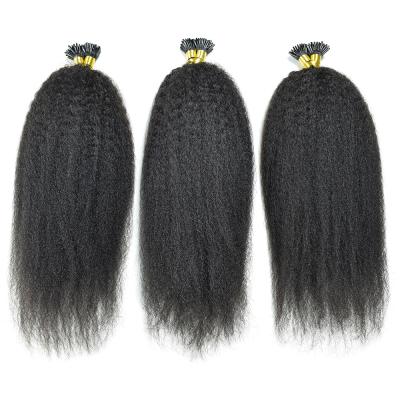 China 10A I-TIP Curly Straight Hair Extension Raw Virgin Hair for sale