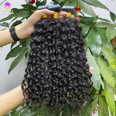 China 10A Deep Curly Deep Curly Tap In Hair Extension Hair Full And Healthy for sale