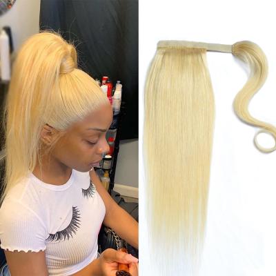 China Stunning look of 613 blonde 613 straight raw ponytail hair color for sale