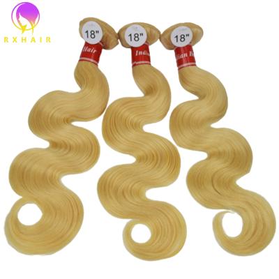 China RXHAIR 613 Straight Blonde 613 Bundles Indian Body Wave Blonde Hair Bundles 613 Hair For Girls for sale