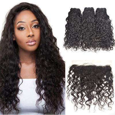 China RXHAIR Water Wave 100% Virgin Brazilian Hair Wet Wave Cheap Water Bundle Deals With Closure for sale