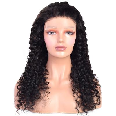 China Highest Discounts Deep Wave Lace Frontal Wig Chinese Remy Deep Wave Human Hair Wigs For Women #1B Pre Plucked With Baby Hair for sale