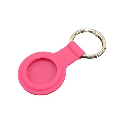 China 2021Customized Anti-fall Silicone Air Tag Case Cover Key Chain Ring Clip Holder For Apple Airtags Case For Airtag for sale