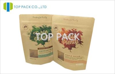 中国 Food Grade Kraft  Paper Stand Up Pouch Ziplock For coffee Storage 販売のため