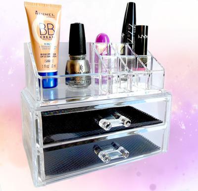 China Cosmetic Custom Acrylic Products Multiple Display Makeup Box Case With Drawers for sale