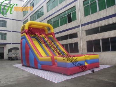 China Commercial Outdoor Inflatable dry Slide with 0.55 mm PVC tarpaulin for sale