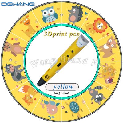 China Yellow Safe three dimensional printing pen / 3doodler pens For Children for sale