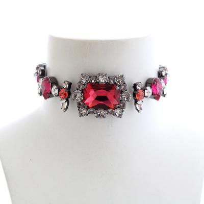 China FASHIONABLE parton crystal-embellished necklace with adjustable clasp with chain. for sale