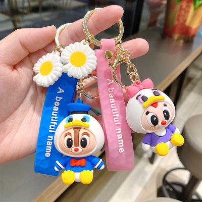 China Decoration Gift PVC Cartoon Figure Anime Key Ring Key Holder Kids Toy Pendant Key Chain Jewelry for sale