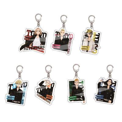 China Gift Tokyo Avengers Anime Character Mikey Draken Chifuyu Pendant Keyring Acrylic Key Chain Jewelry Gifts for sale