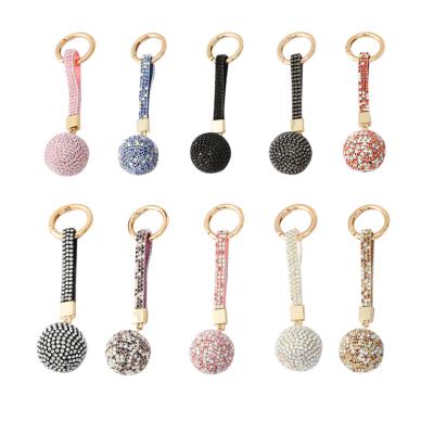 China Crystal Shape Pendant Keychain Gifts Promotional Gift Jewelry Rhinestone Car Purse Key Holder Party Gifts for sale