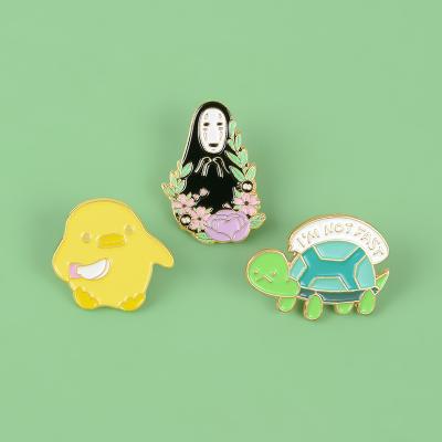 China Festival Man Flowers Chick Tortoise Lapel Pin Custom Brooches For Shirt Lapel Bag Childhood Badge Cartoon Jewelry Gift For Kid Friend for sale