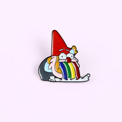 China Grotesque Dwarf Santa Pin Backpack Lapel Pin Rainbow Lapel Pin City Creative Festival Pin Decoration Badge for sale