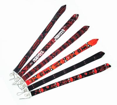 China Promotional Gift Deadpool Key Chains Neck Strap Lanyard Keys Camera ID Card Lanyard for sale