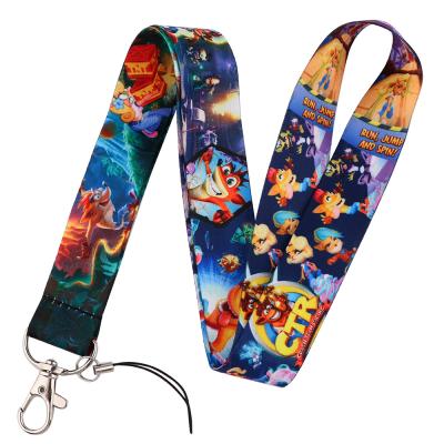 China Promotional DIY Gift Cartoon Wolf Lanyard Key ID Card Gym Mobile Phone Strap USB Badge Holder Cell Phone Lanyard for sale