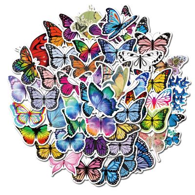 China 45pcs Cartoon Sticker Per Package Beautiful Butterfly Label Stickers Set Stationery Craft Stickers Scrapbooking Diy Album Stick Decorative Label for sale