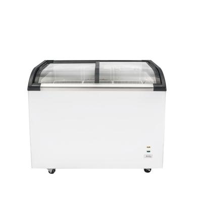 China Garage China Manufacture Quality Commercial Chest Freezer Glass Top Ice Cream Display Freezer for sale