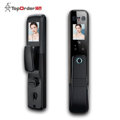 China Apartment Face Recognition Camera Element The Cat'Electronic Door Fingerprint Lock Finger Lock For Door Wooden Indoor Smart Home Key Lock for sale