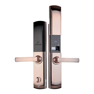 China Wide Application Biometric Fingerprint Door Lock Electronic Zinc Alloy LED Display for sale