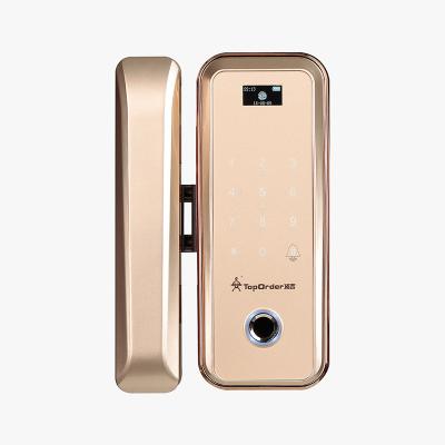 China Wide Application Fingerprint Biometric Wireless Digital Sliding Glass Door Lock for sale