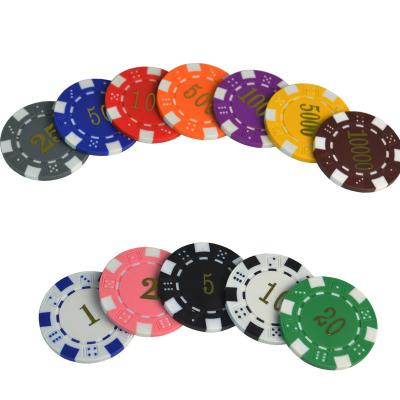 China 11.5g/pc ABS Casino Black Jack Pokersatr ABS Poker Chips Metal Coins Texas Poker Jeton Games Fichas for sale