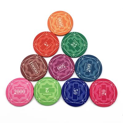 China EPT Ceramic Chips Custom Sublimation Poker Chips 10g High Quality Ceramic Golf Poker Chips for sale