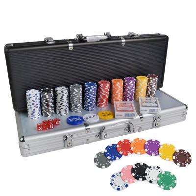 China Hot Sale 500PCS/Set ABS Casino Texas Hold'em New They ABS Poker Chips With Box Aluminum Poker Chip Sets Wholesale for sale