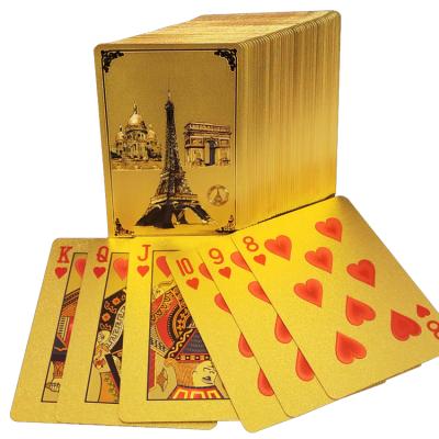 China 999.9 Wholesale Durable Waterproof Plastic Poker Gold Foil Poker Sublimation Plastic Playing Cards for sale