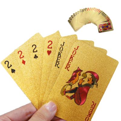 China High Quality Custom Hot Selling Gold Custom Playing Cards Plastic Gold Playing Cards Custom Playing Cards for sale