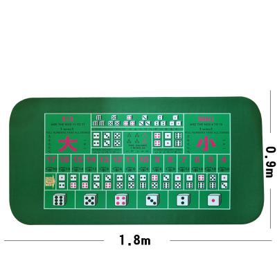 China Texas Hold'em Hot Sale 1.8x0.9m Texas Hold'em Rubber Tablecloth Poker Non-wavon They Mat Poker Cloth Game Gaming Desk Pad Gaming Mat Poker Table Table for sale