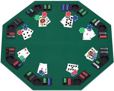 China High Quality 8 Player Octagon 1/2 Foldable Table Poker Table Cheap Poker Table Top 120*120 for sale