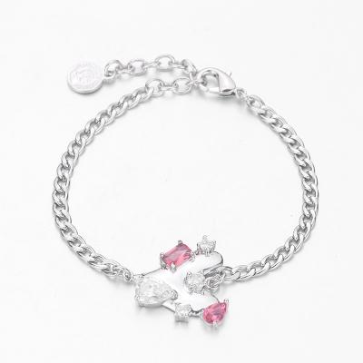 China New design FASHIONABLE CIA niche titanium steel summer fashion simple women's heart-shaped bracelet for sale