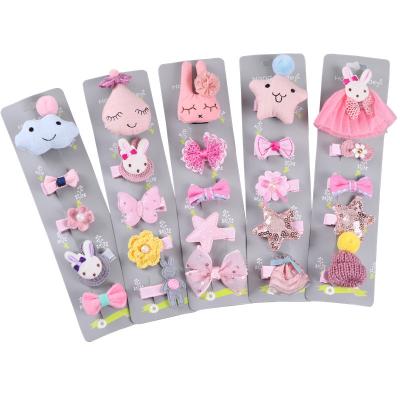 China Cute& Charare Classic Wholesale Custom Logo Hairpin Cute Children's Hair Accessories Set for sale