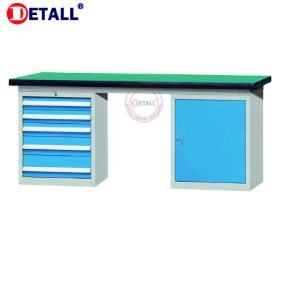 China Industrial Heavy Duty Steel Work Tables High Quality Esd Workbench With Wheels Workshop Bench for sale