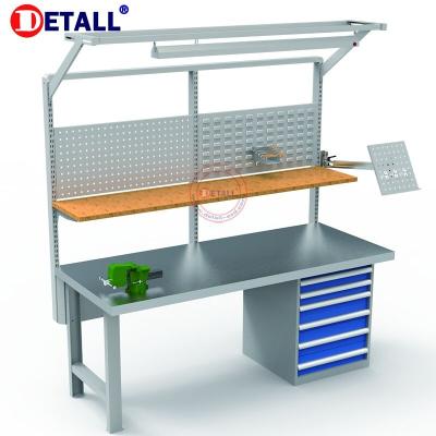 China Industrial Factory Customized Heavy Duty Beech Woodworking Workbench With Vise for sale