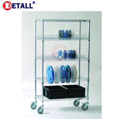 China Suitable For Outside 5 Tiers Chrome Plated Heavy Duty Storage Wire Shelving for sale